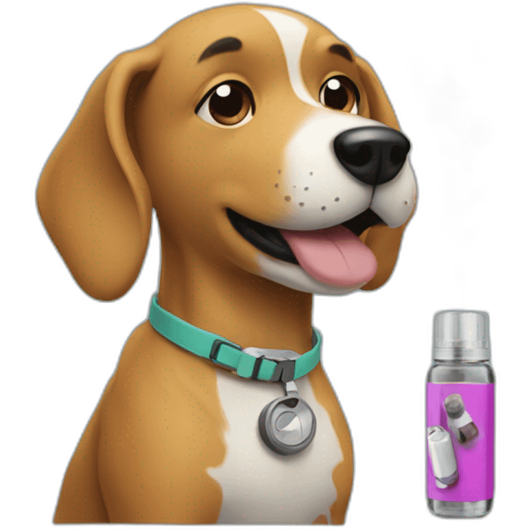 dog + vape emoji