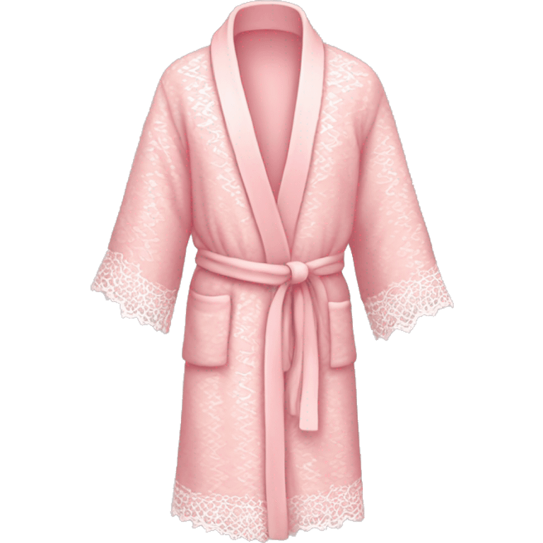 light pink lace robe emoji