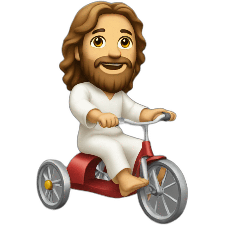 Jesus sur un tricycle emoji