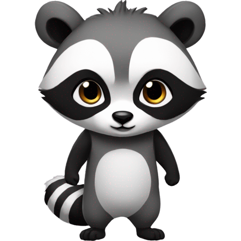 raccoon-panda-hybrid full body emoji