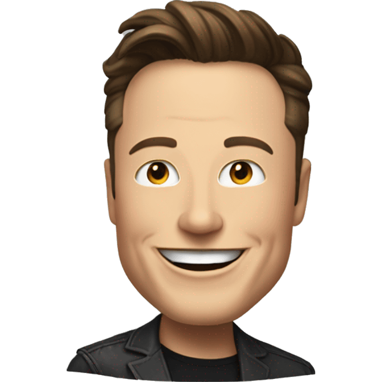 Elon musk is smiling while talking to me emoji