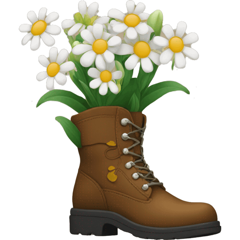 flowers in a boot emoji