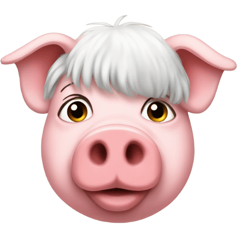 Pig in a wig emoji