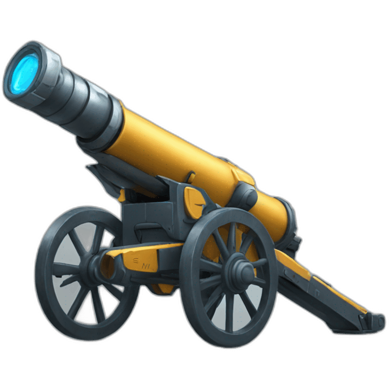 Tri mounted cannon futuristic emoji