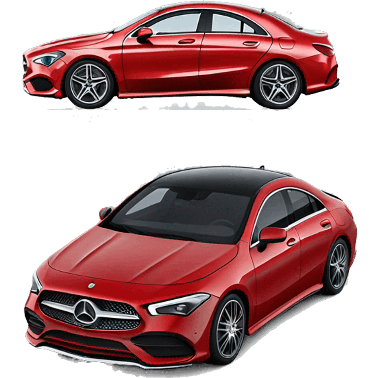 Mercedes cla 2022  красный red  emoji