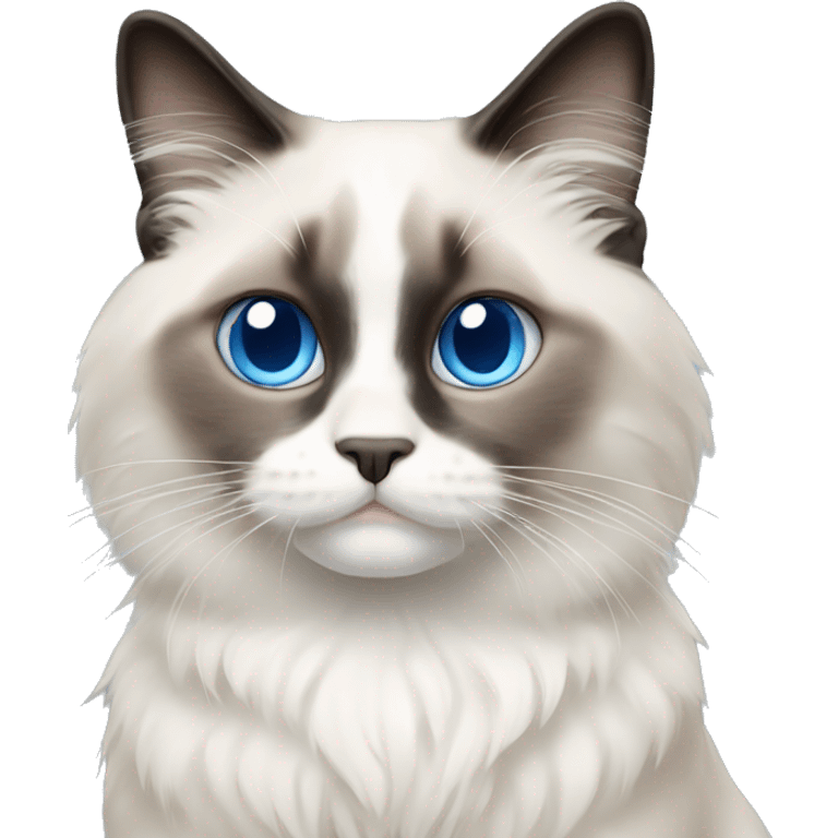 blue eyed ragdoll cat emoji