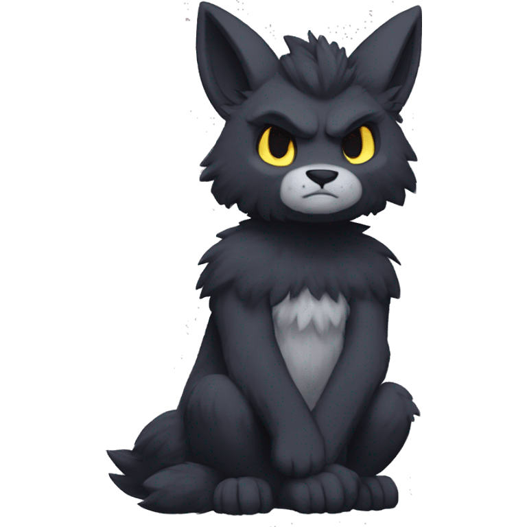 Anthro Dark Edgy Cool Shy Grumpy Fluffy FurSona Fakemon Full Body emoji