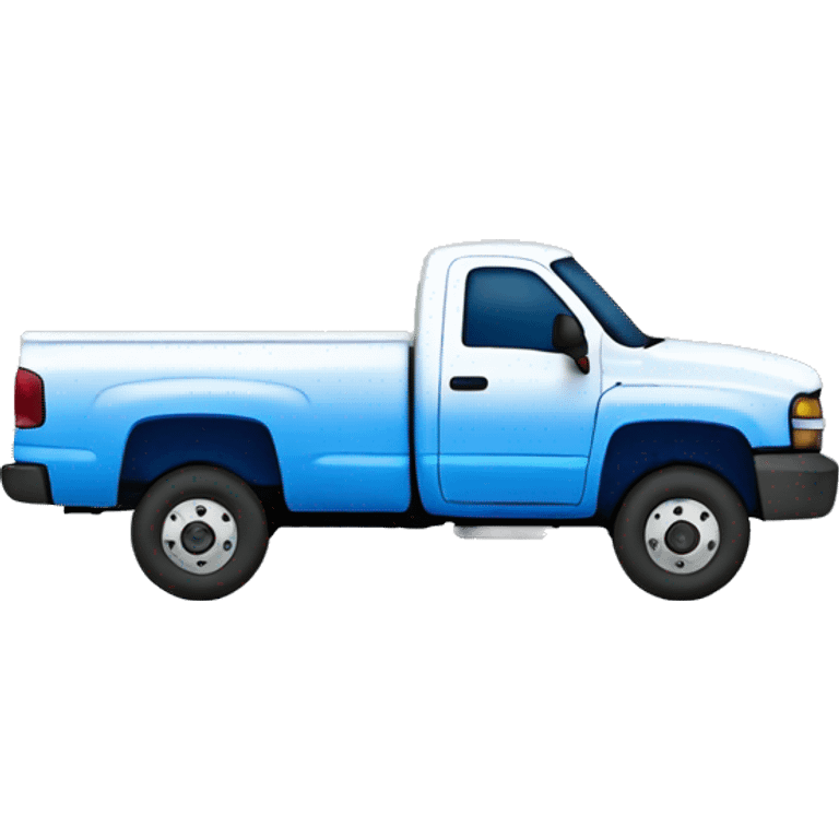 White truck faded to blue dually emoji