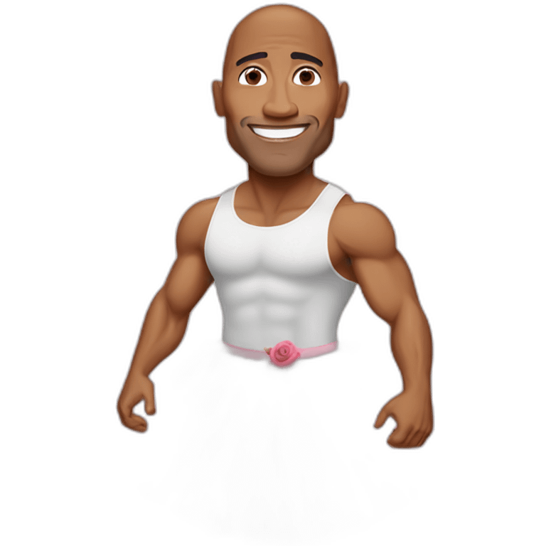 Dwayne Johnson en tutu rose emoji