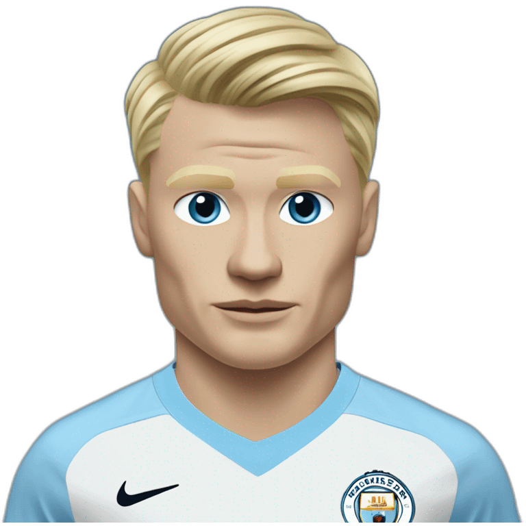 Erling Haaland in Man City shirt emoji