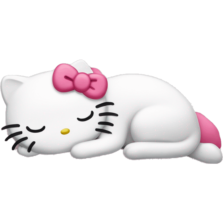 Hello kitty sleeping emoji