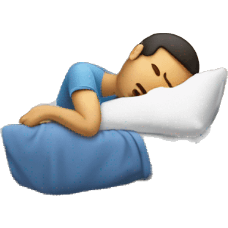 man sleeping on house emoji