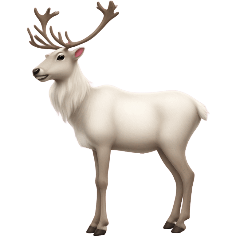 white real reindeer pink bows full body emoji