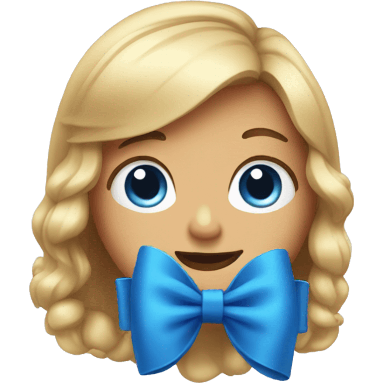 Big blue bow emoji