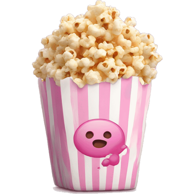 Popcorn pink emoji