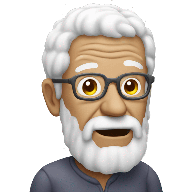 foamy elderly man covered in foam emoji