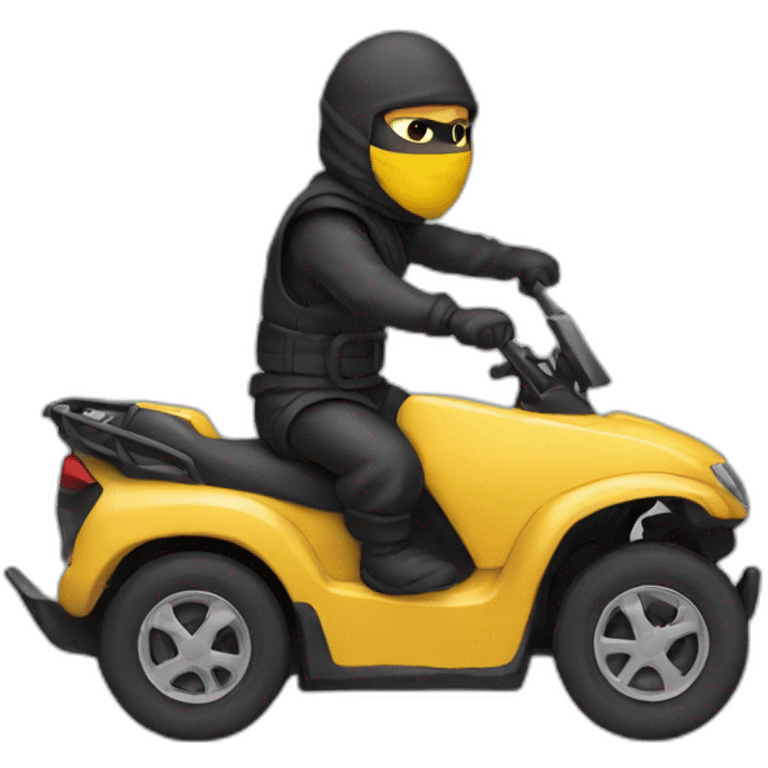 Ninja riding car  emoji