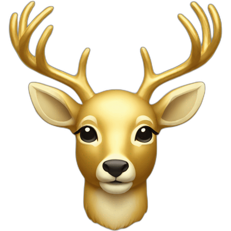 Gold deer emoji