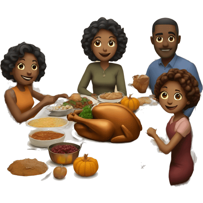 Family thanksgiving meal  emoji