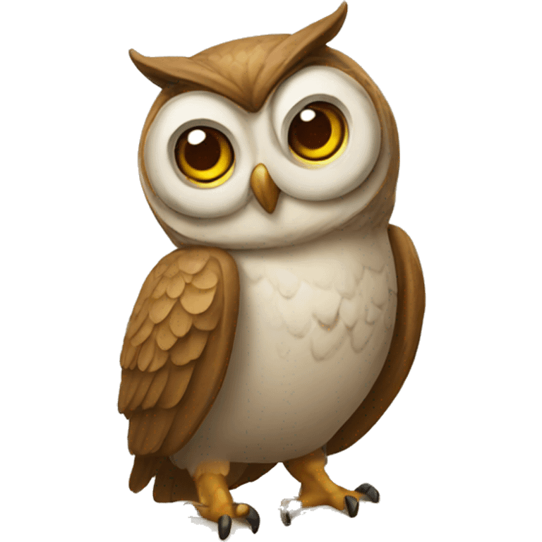 Reading owl emoji