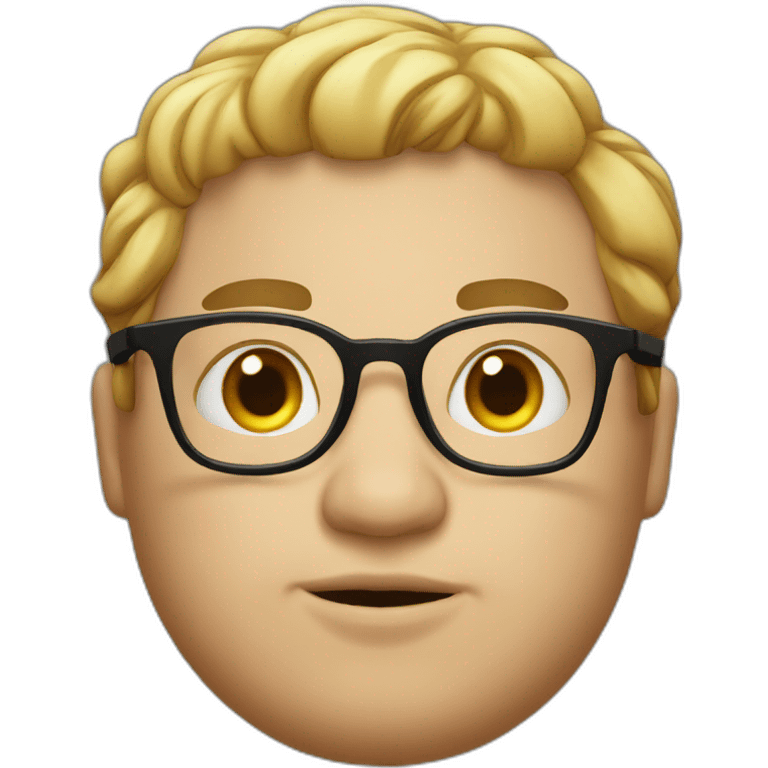 Fat boy with glasses emoji