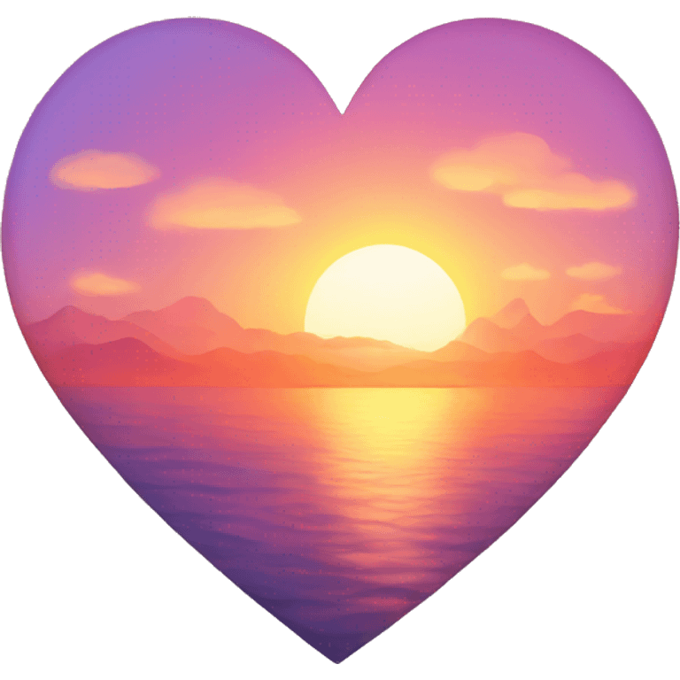 Sunset in a heart  emoji