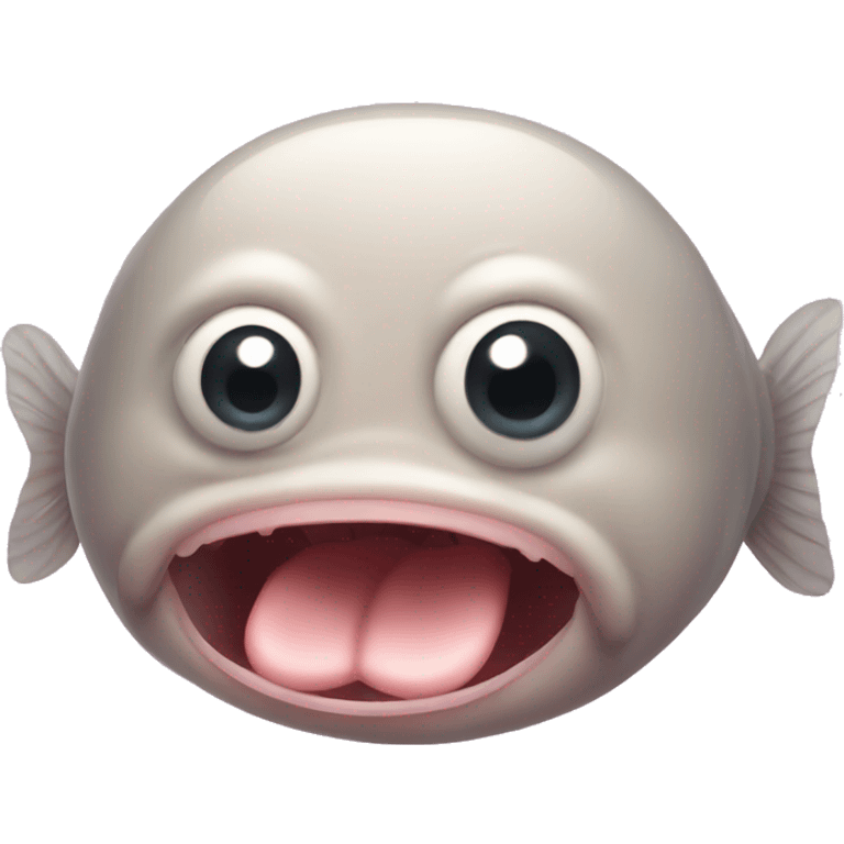 Blob fish drooling emoji