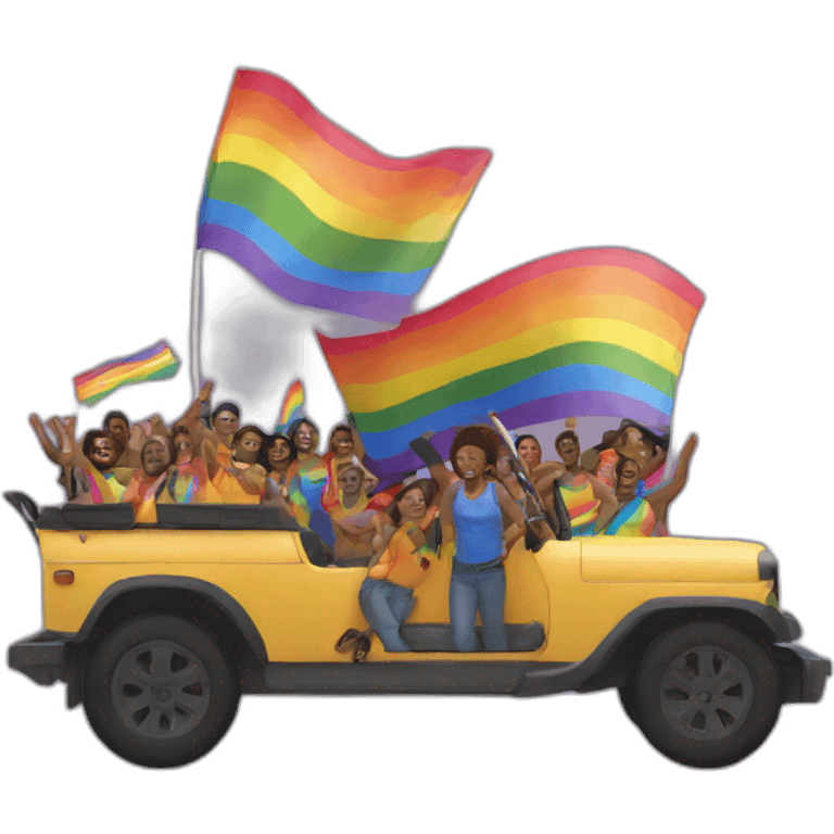 Pride parade emoji