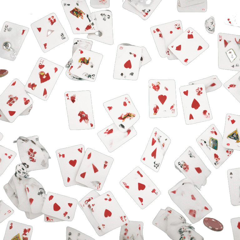 poker cards scatter in air emoji