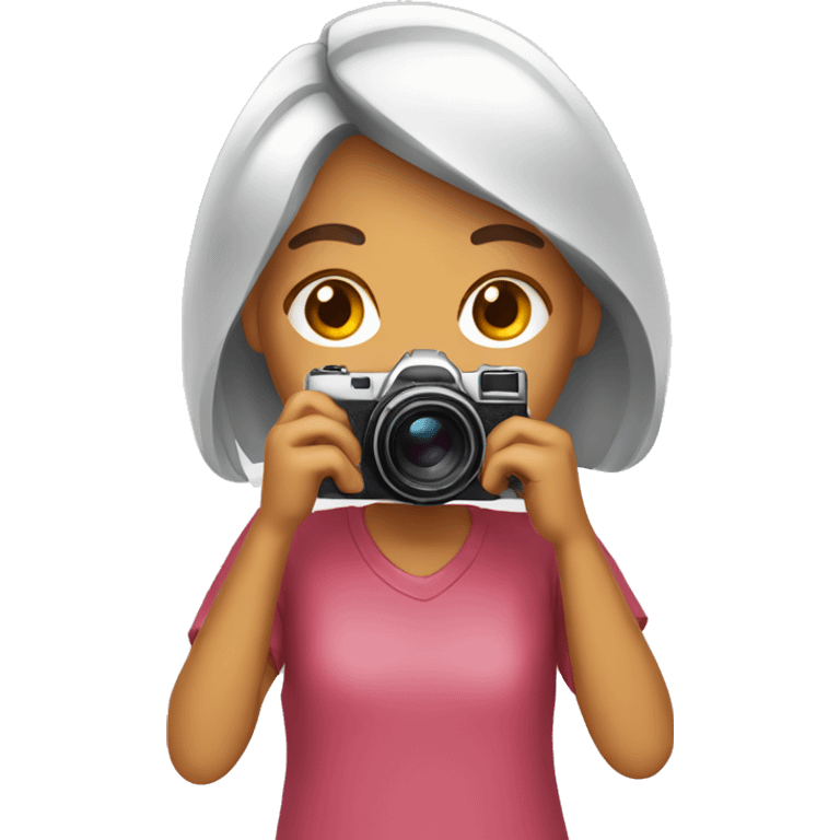 Girl with a camera emoji