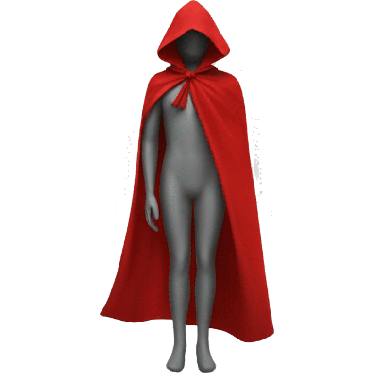 faceless mannequin flying with red a cape without hood emoji