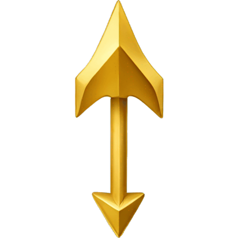 gold arrow with black outline pointing up emoji