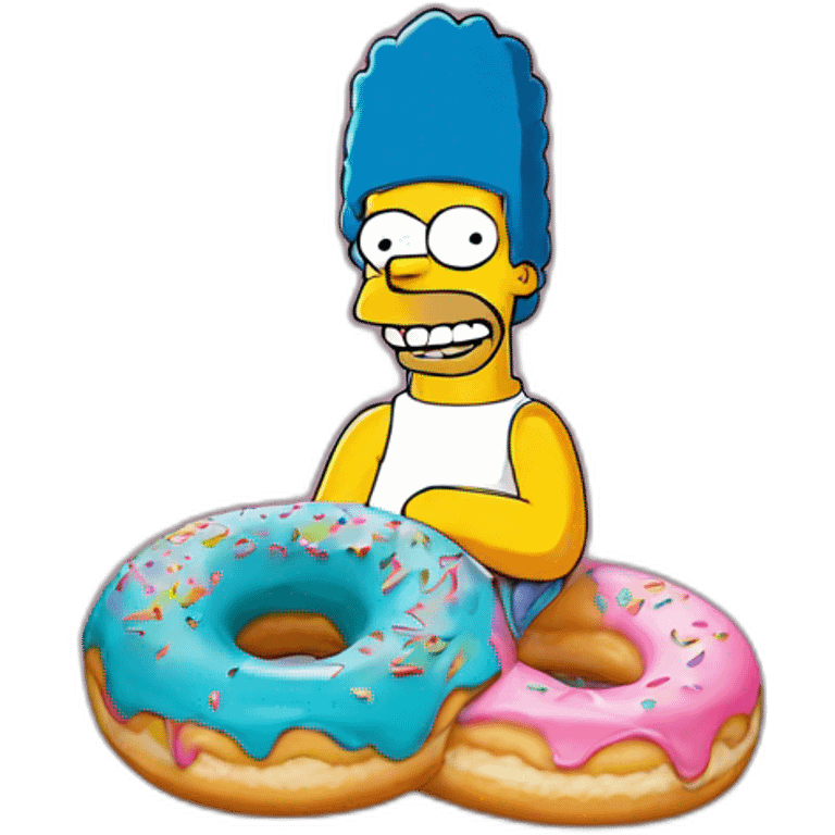 simpson with a donat emoji