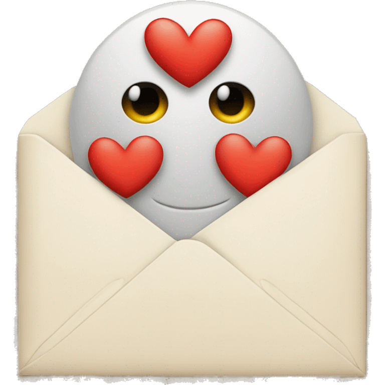 Lettre I avec un cœur à la place Du point  emoji