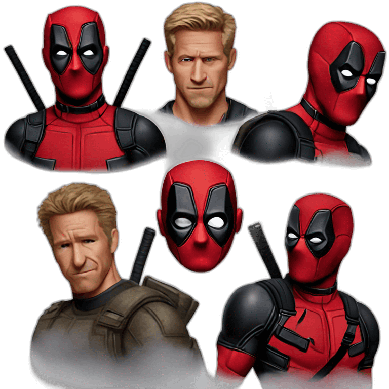 Deadpool cinematic hyper realistic emoji