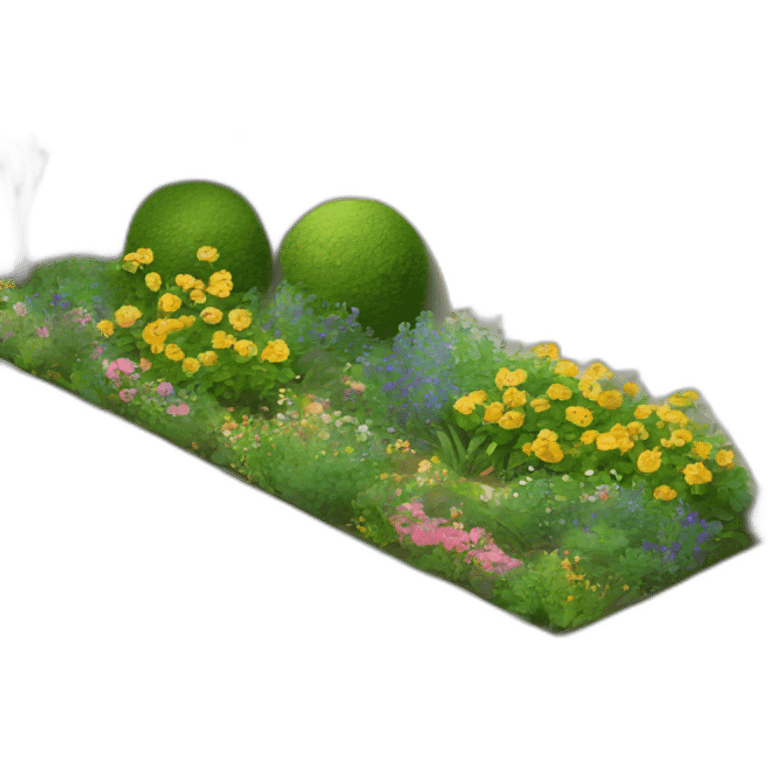 garden with wall emoji