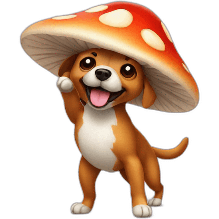 dancing mushroom-dog emoji