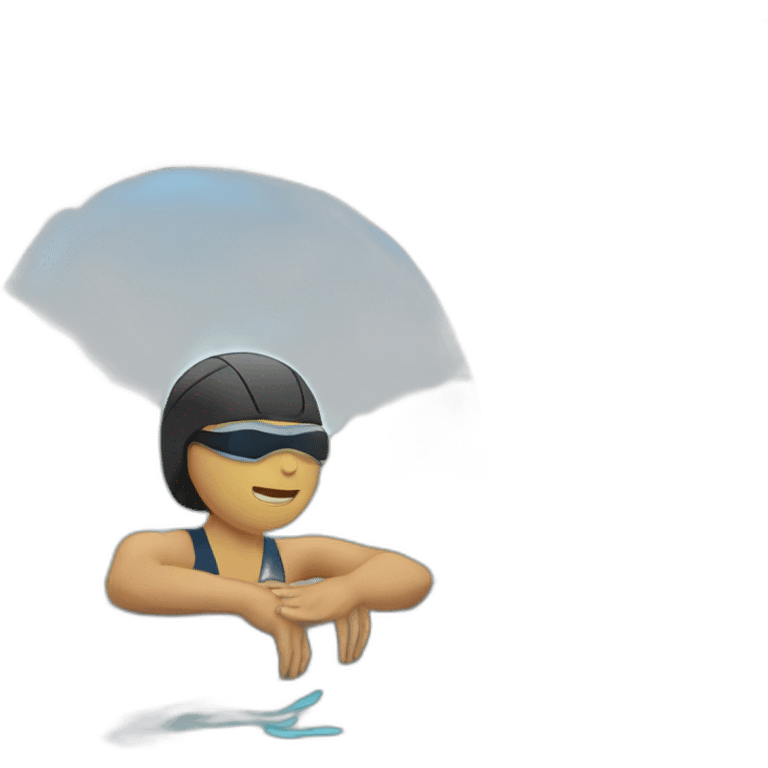 a swimmer living under a bridge emoji