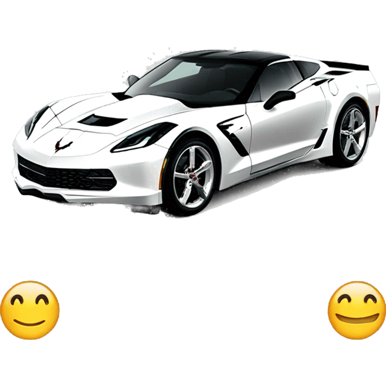 a white 2025 c8 corvette emoji