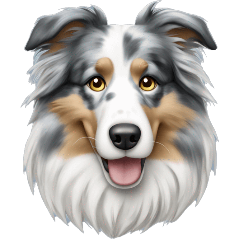 long hair collie blue merle emoji