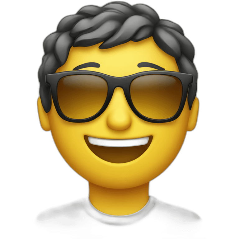 smiling face with sunglasses laptop emoji