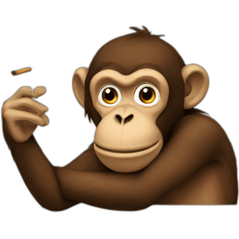 Monkey smoke emoji