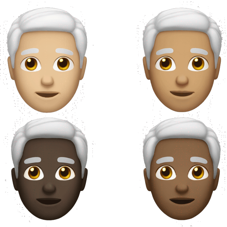 White guy black girl white hair emoji