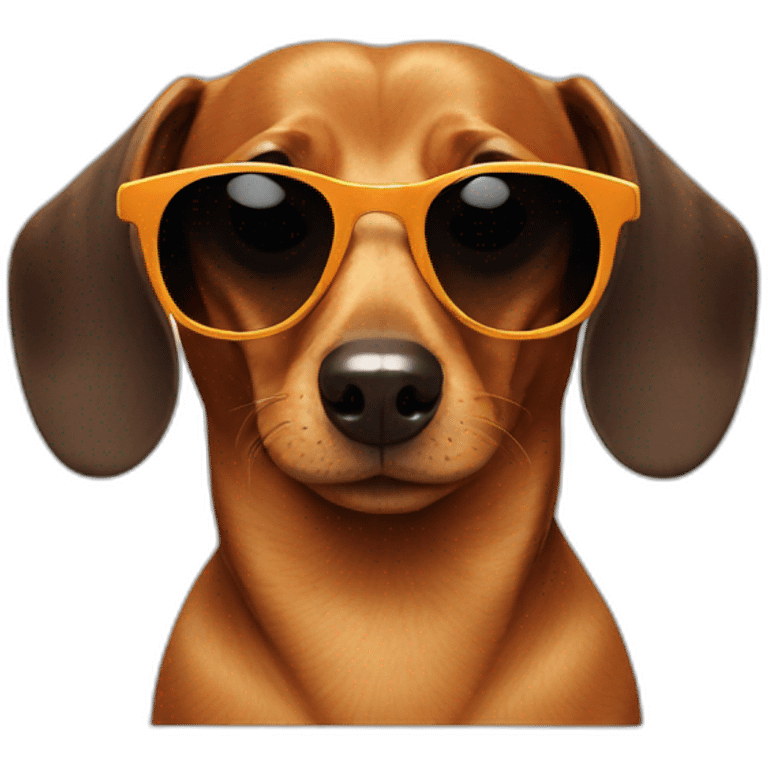 Dachshund with sunglassess emoji