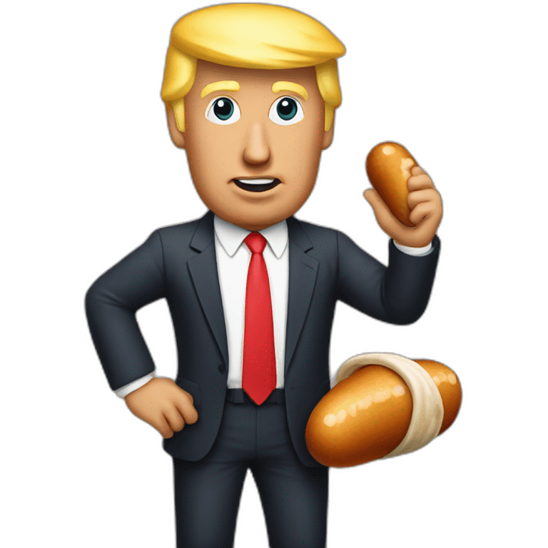 trump-holding-his-sausage emoji