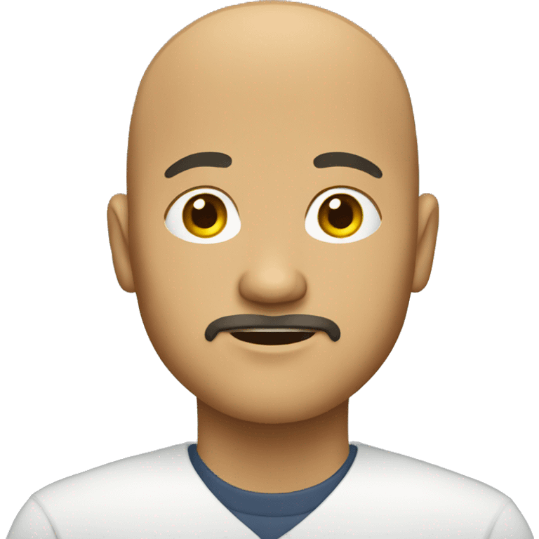 Filipino bald man with a goatee emoji