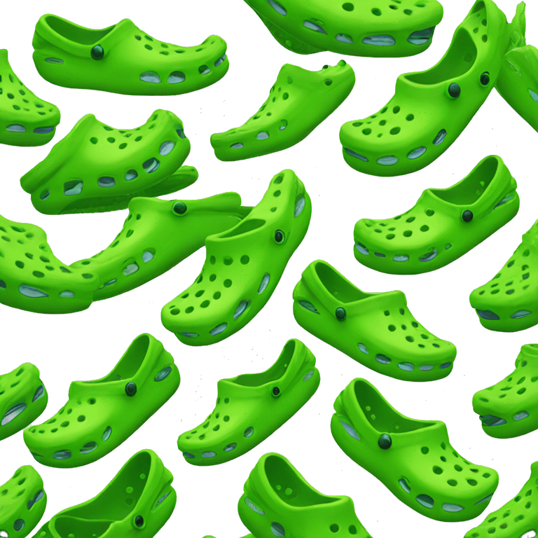 Bright green crocs emoji