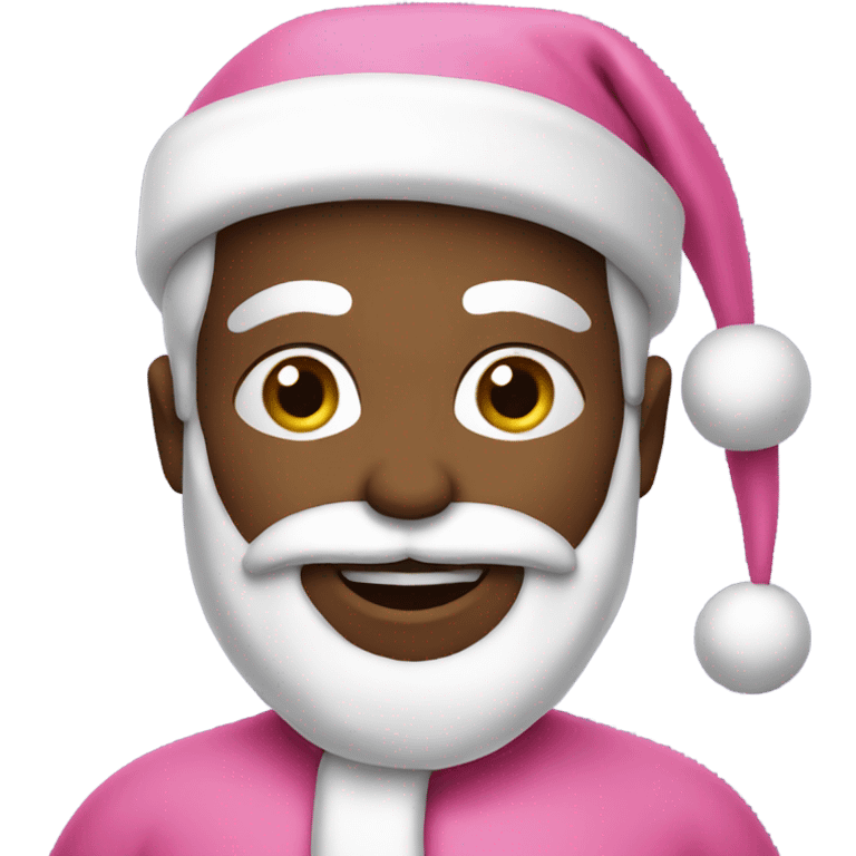 santa wearing a pink outfit emoji