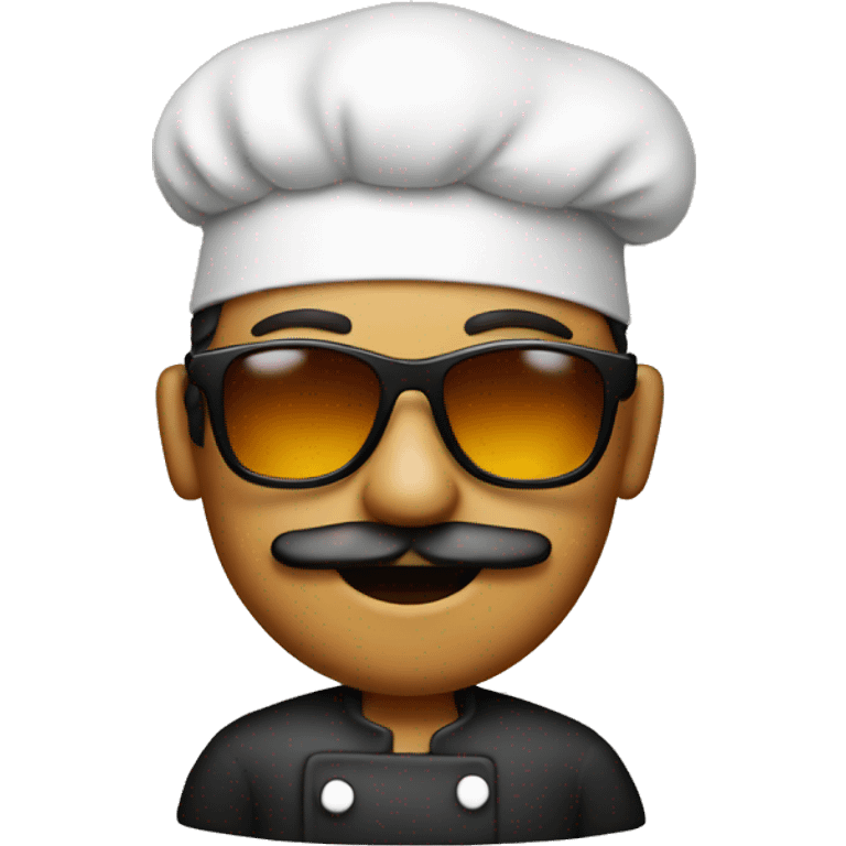 Chef with sunglasses  emoji