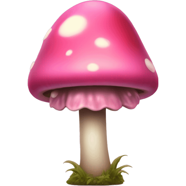 Pink little mushroom man drooling emoji